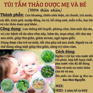 TÚI TẮM THẢO DƯỢC MẸ VÀ BÉ {bịch 30 túi con}