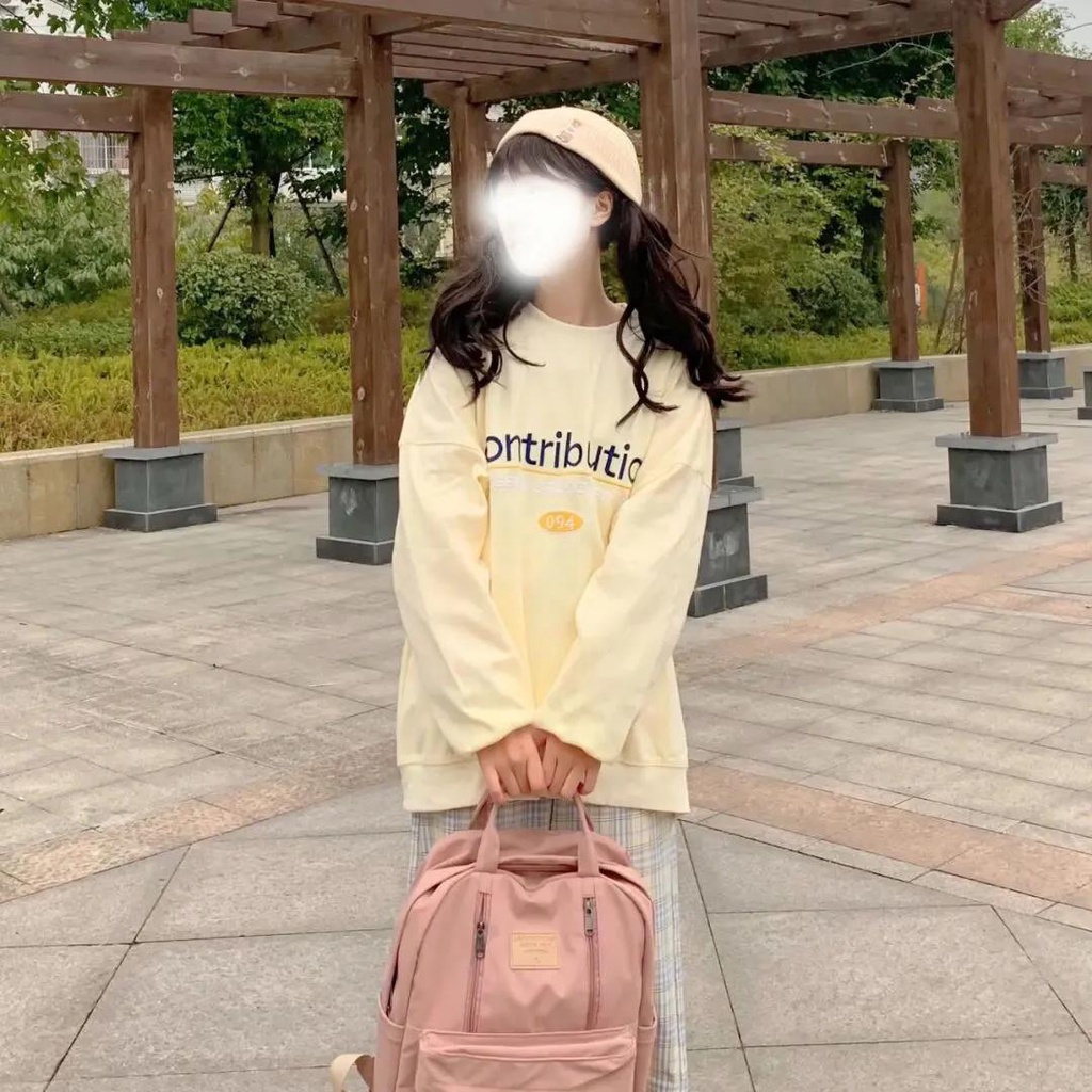 NRVP Áo Thun Nữ Dài Tay Cổ Tròn Thời Trang Hàn