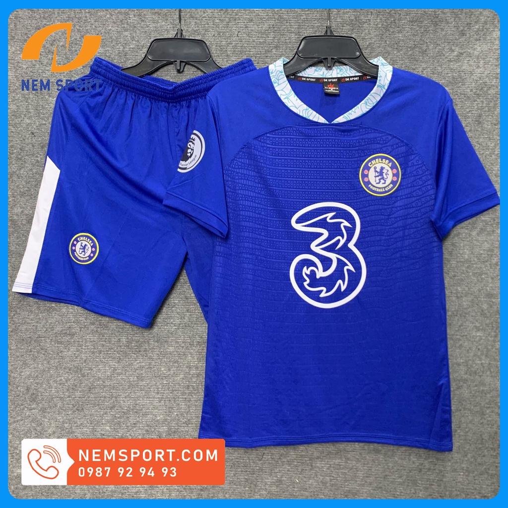Áo Đá Bóng CLB CHELSEA  Xanh Bích Sân Nhà Mới 2022