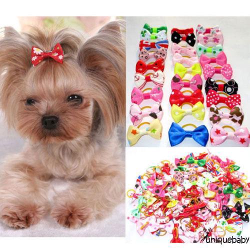 Set 20 dây nơ cột tóc trang trí thú cưng dễ thương