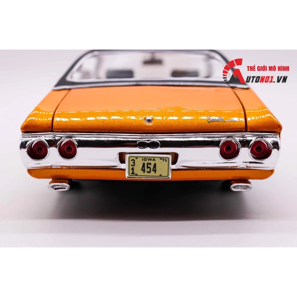 MÔ HÌNH XE CHEVROLET CHEVELLE SS454 SPORT COUPE ORANGE 1:18 MAISTO 1971