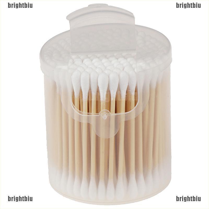 BIU 300 pcs New Disposable Cotton Swab Applicator Q-tip Swabs Bamboo Handle Sturdy[VN]