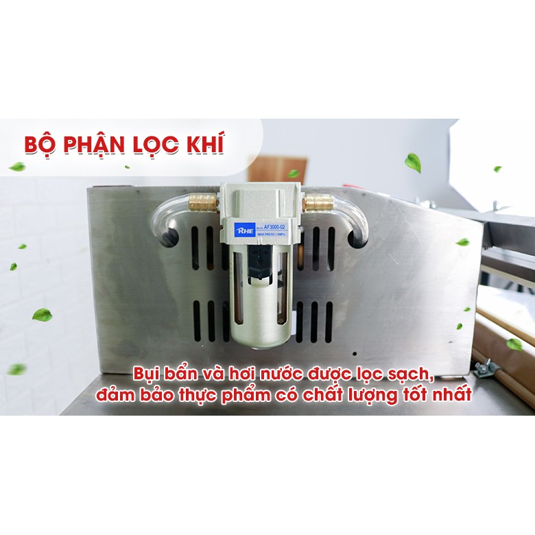 Máy Hút Chân Không Vòi Ngoài NS-VS800 NEWSUN, Bảo hành 12 tháng-Vỏ INox, không kén túi, năng suất cao, Điện 220V/50Hz