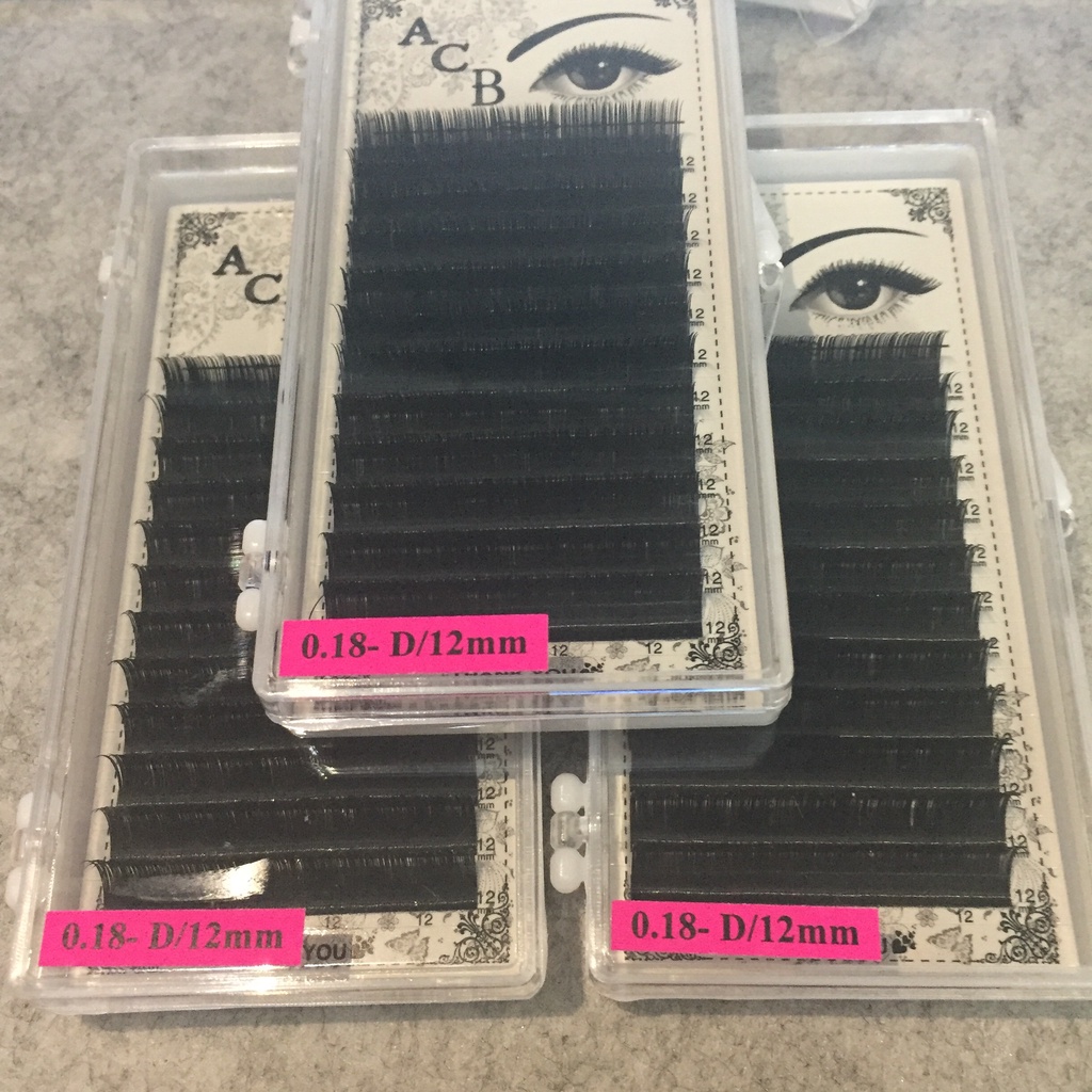 Mi khay dày 0.18 -0.20 độ cong C D Đức Eyelash