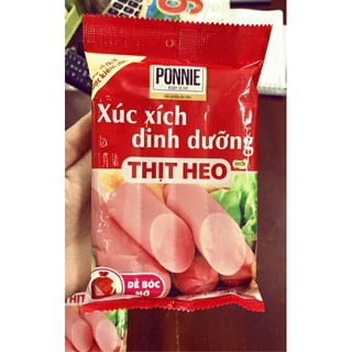 Xúc xích dinh dưỡng thịt heo Ponnie gói 5 cây × 35g