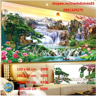 Tranh đính đá Phong Cảnh Thiên Nhiên yy8126, y8127, y8128, y8129 (Tranh phong cảnh)