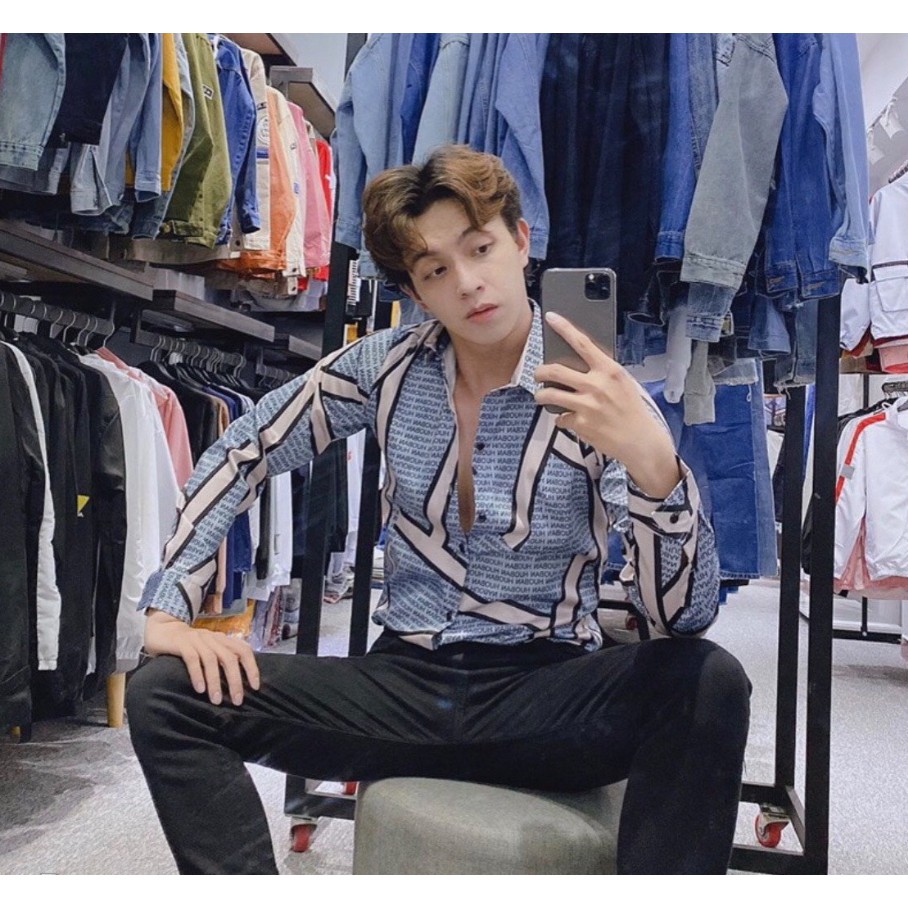 RODI Áo sơ mi nam nữ họa tiết báo chí , áo sơ mi nam nữ dài tay - D234 | BigBuy360 - bigbuy360.vn