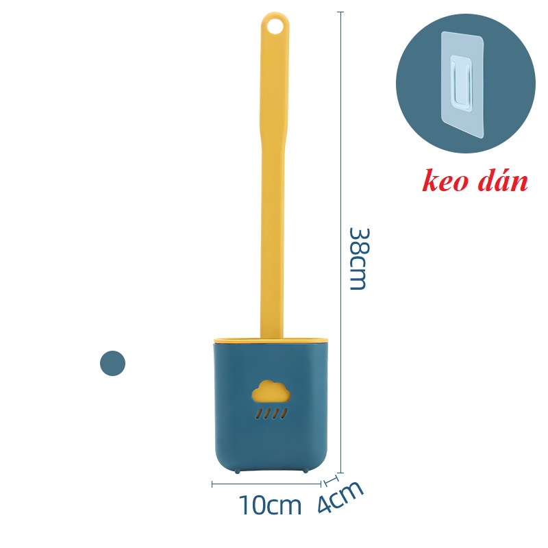 Cọ Vệ Sinh Toilet, Bồn Cầu, Nhà Tắm Bằng Silicon Có Dán Tường.