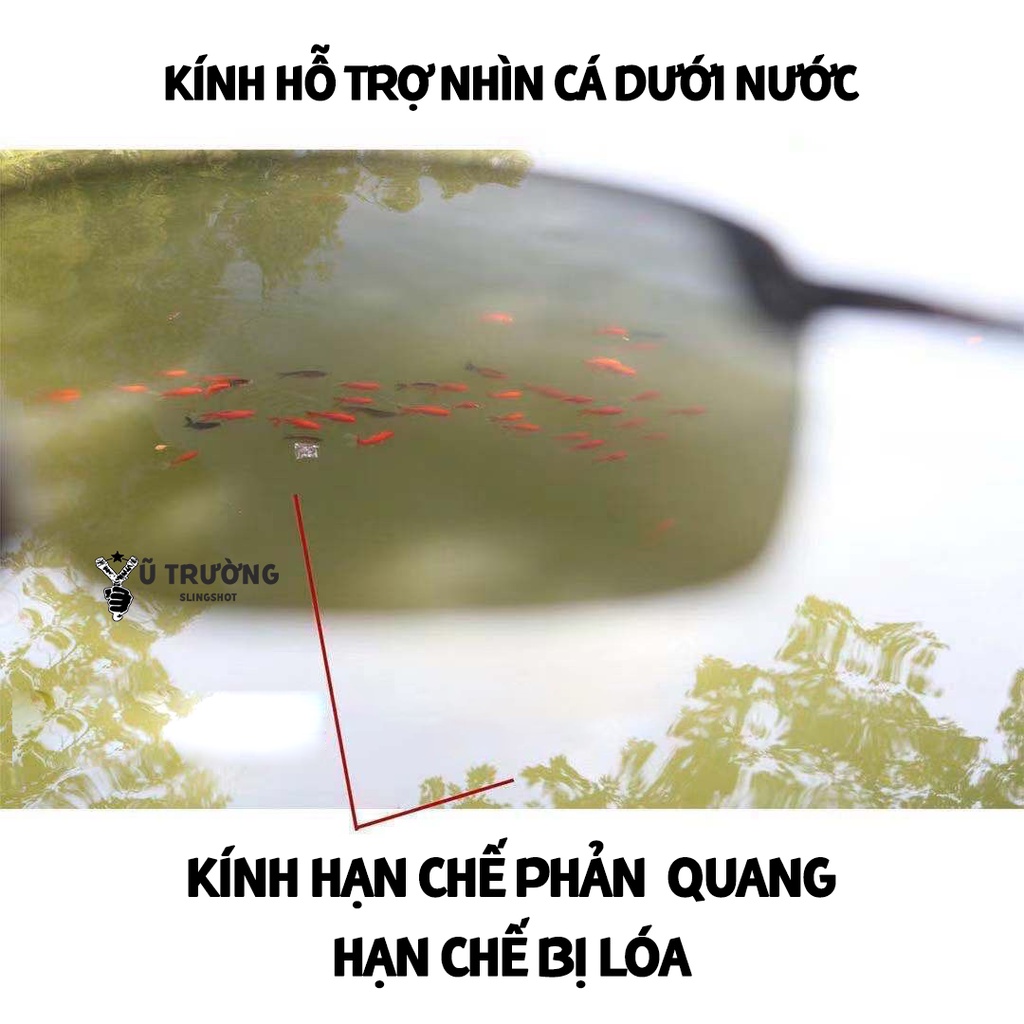 [Giá Chuẩn] Kính phân cực đổi màu dạng kẹp đôi ( Kính râm cho người cận, viễn, săn bắt cá )