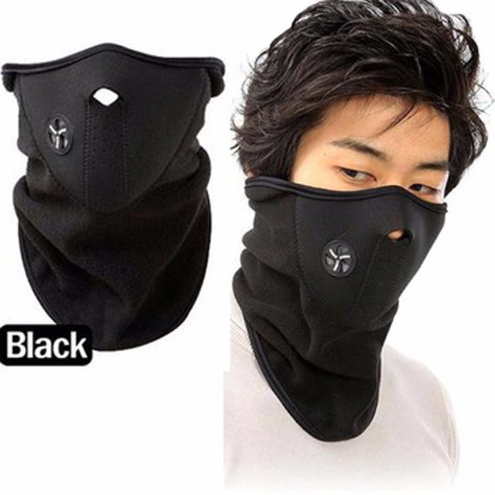 Bộ 2 Khẩu Trang Kiểu Dáng Ninja, Mặt Nạ Đi Phượt Xe Máy Chuyên Dụng Cho Phượt Thủ, Grab, Goviet, Shiper Đen SUNHASH 3439