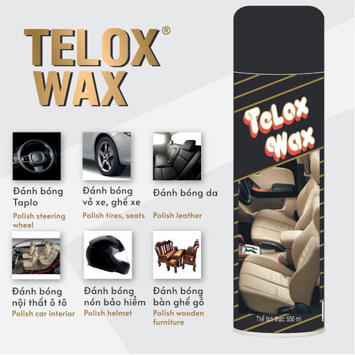 Chai xịt 550ml dầu bóng tổng hợp Telox Wax