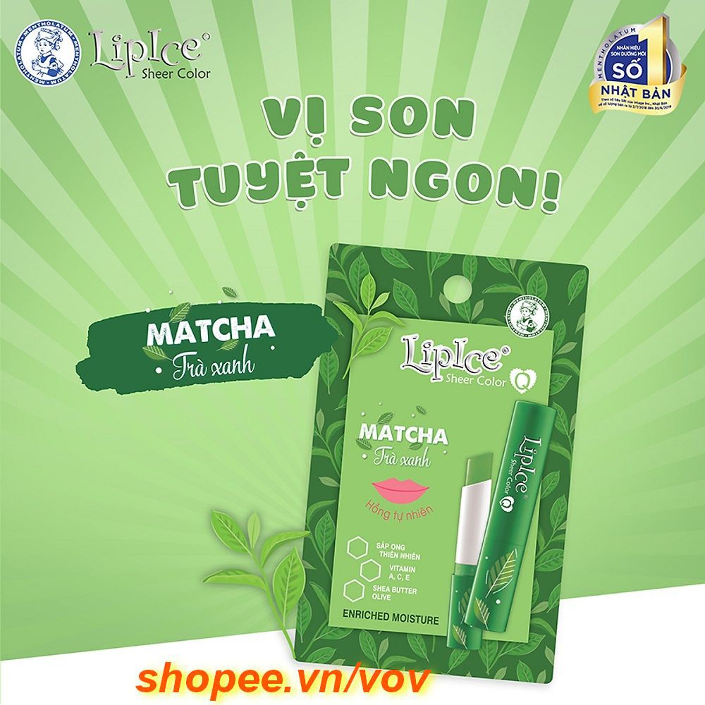 Son Dưỡng Lipice Sheer Color Q 2.4g Matcha 100% chính hãng | BigBuy360 - bigbuy360.vn