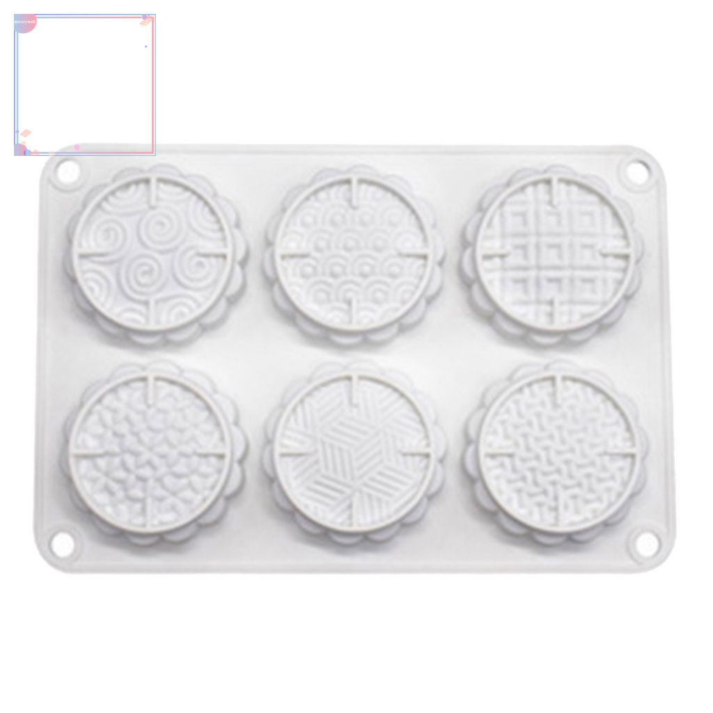 Khuôn Silicone Làm Bánh Trung Thu Hình Tròn Chống Dính Tiện Dụng Cho Nhà Bếp DIY