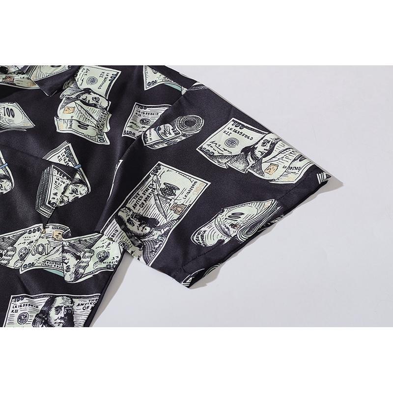 Áo thun tay ngắn in hình Dollars phong cách Harajuku thời trang mùa hè cho nam