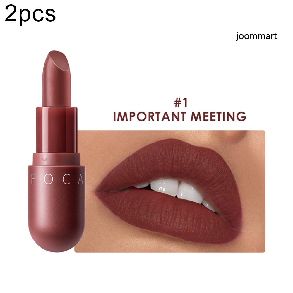 【JM】FOCALLURE 2Pcs Long Lasting Moisturizing Matte Lip Gloss Mini Capsule Lipstick