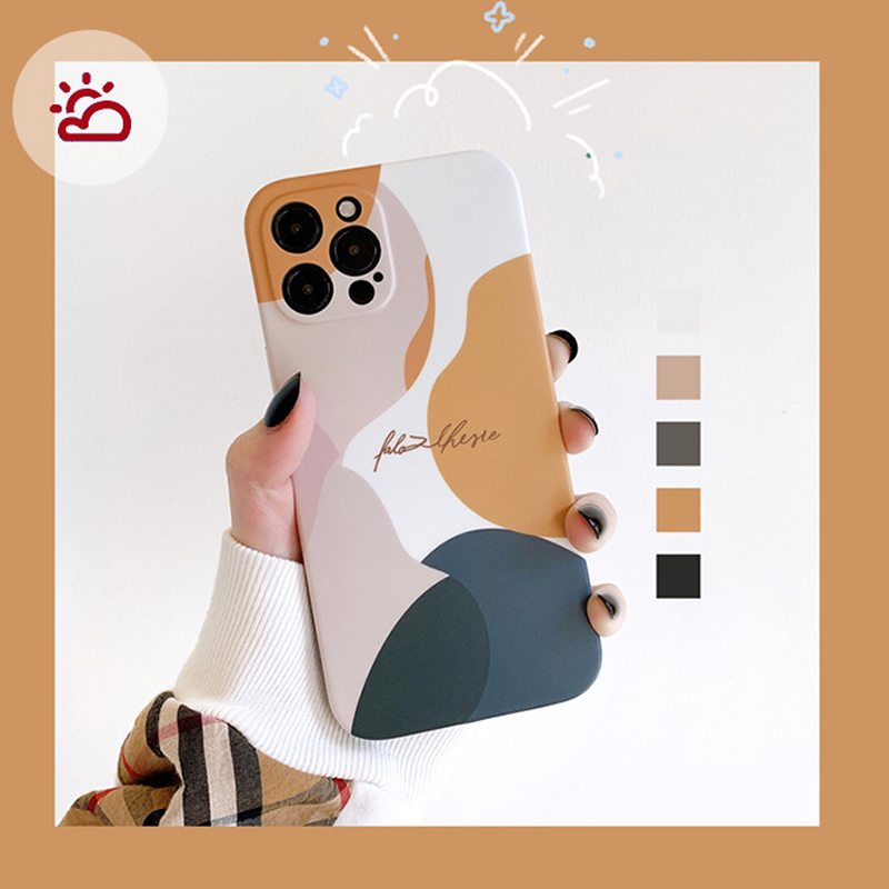 Ốp điện thoại dẻo họa tiết hình học cổ điển có khung bảo vệ camera cho IPHONE 12 11 PRO MAX X XS MAX XR 8 7 PLUS | BigBuy360 - bigbuy360.vn