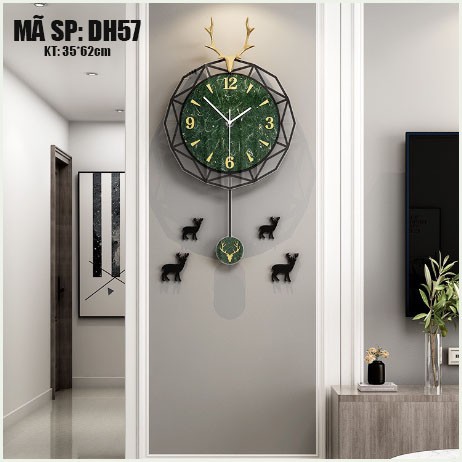 Decor đẹp -Đồng hồ treo tường, hàng [Cao Cấp], chất liệu Acrylic sang trọng, động cơ tĩnh âm quả lắc dao động liên tục