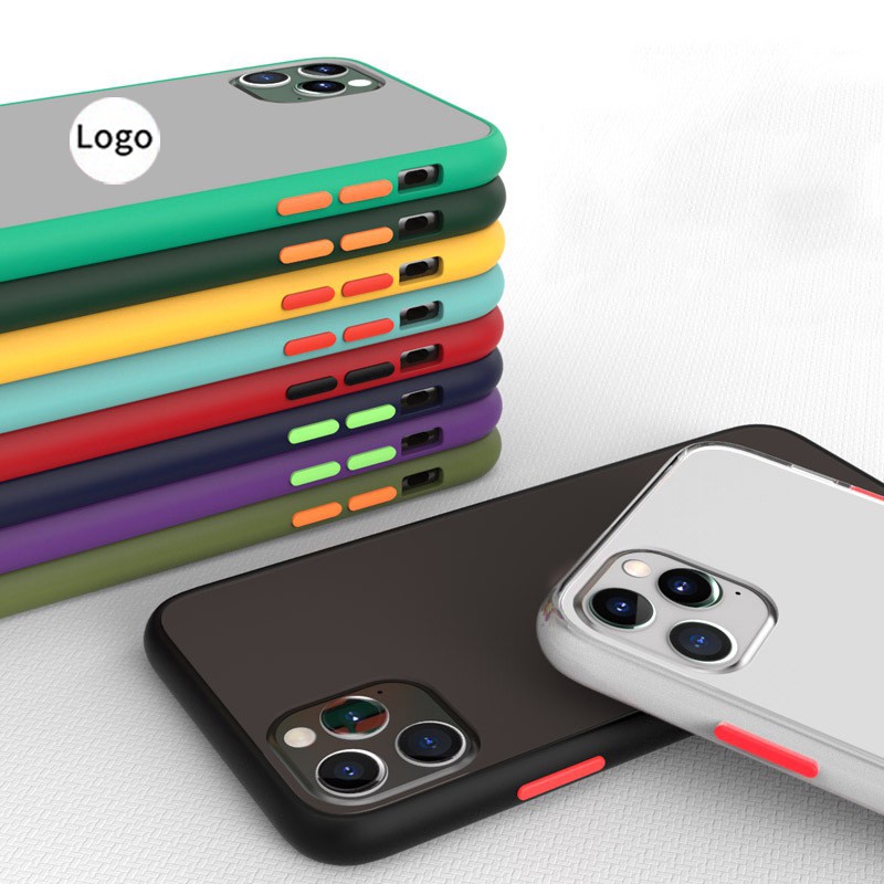 Ốp Lưng Nhám Viền Màu Chống Sốc Vỏ Bao Bảo Vệ Điện Thoai iP 11 12 13 Pro Max - Minh An Saigon