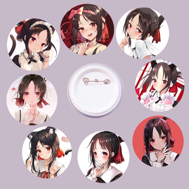 huy hiệu anime  Kaguya-sama Love Is War set 2-5 cái đường kính 5,8cm