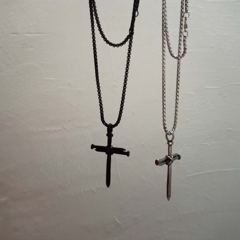 [Giao Hàng Miễn Phí] Dây Chuyền Đôi Hình Chữ Thập 2202 Phong Cách Độc Đáo Dễ Phối Đồ
