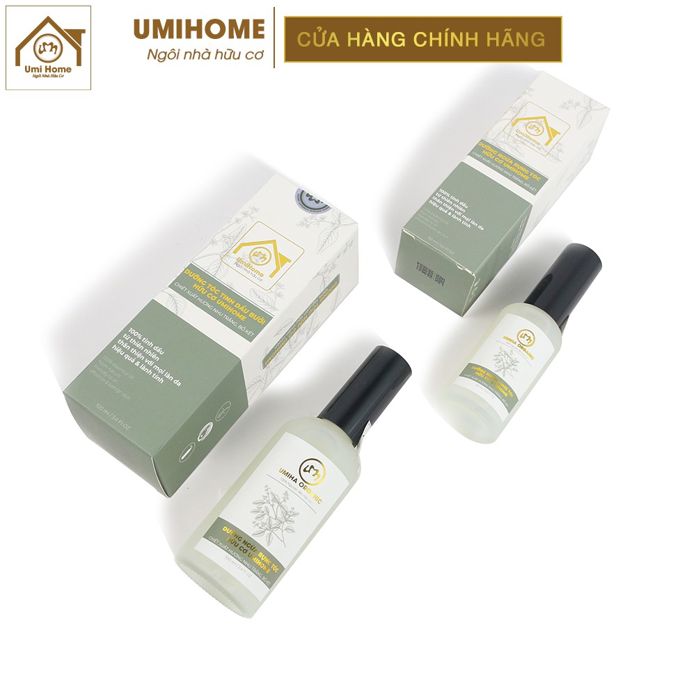 Nước dưỡng tóc tinh dầu Hương Nhu Trắng và Bồ Kết UMIHOME 50/100ml dùng xịt kích mọc Tóc nhanh dài