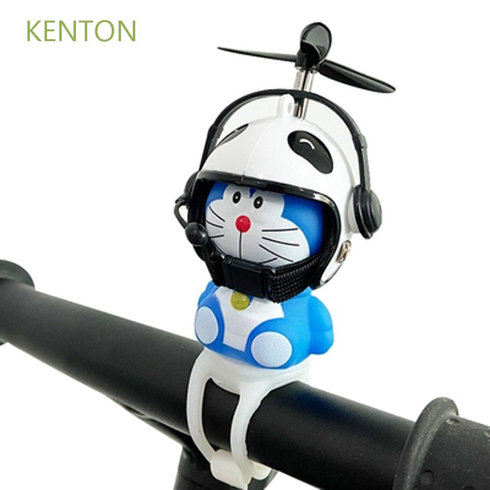 Mô hình đồ chơi mèo máy Doraemon đội nón bảo hiểm xinh xắn dùng trang trí ghi đông xe đạp