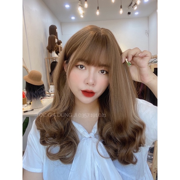 MS50 Tóc giả cả đầu vàng light tây ( ảnh chủ shop chụp mẫu)