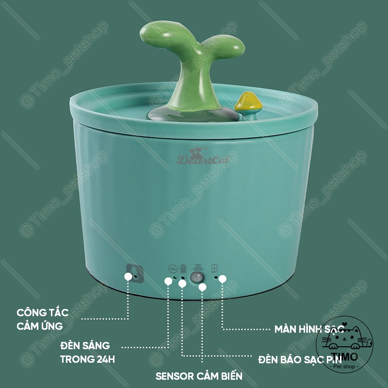 Máy Lọc Nước Thông Minh - Vòi Chảy Tự Động Cho Mèo ( Gốm Sứ Cao Cấp )