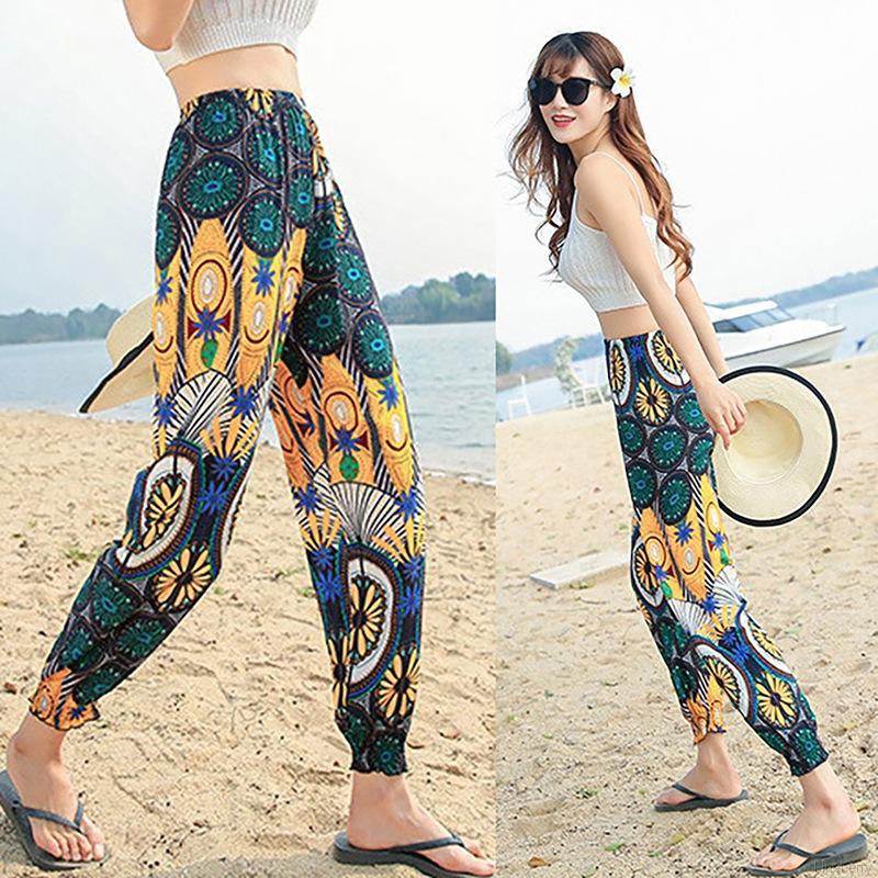 [Mã FAMAYWA giảm 10K đơn 50K] Quần Dài Ống Rộng In Họa Tiết Phong Cách Bohemian Dành Cho Nữ | BigBuy360 - bigbuy360.vn
