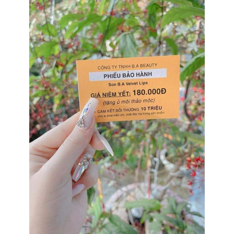 SON _B.A ( ĐỎ CAM) (TẶNG HỦ DƯỠNG MÔI THẢO MỘC COLAGEL) | BigBuy360 - bigbuy360.vn