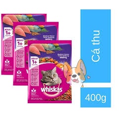 Thức ăn hạt khô mèo lớn whiskas 400g