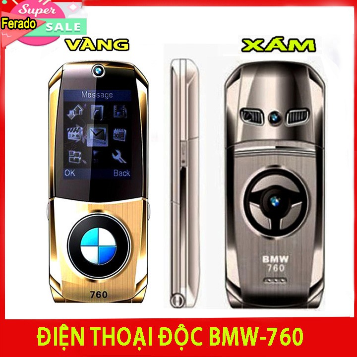 Điện thoại độc nắp gập 2 sim bmw 760 giá rẻ độc pin trâu