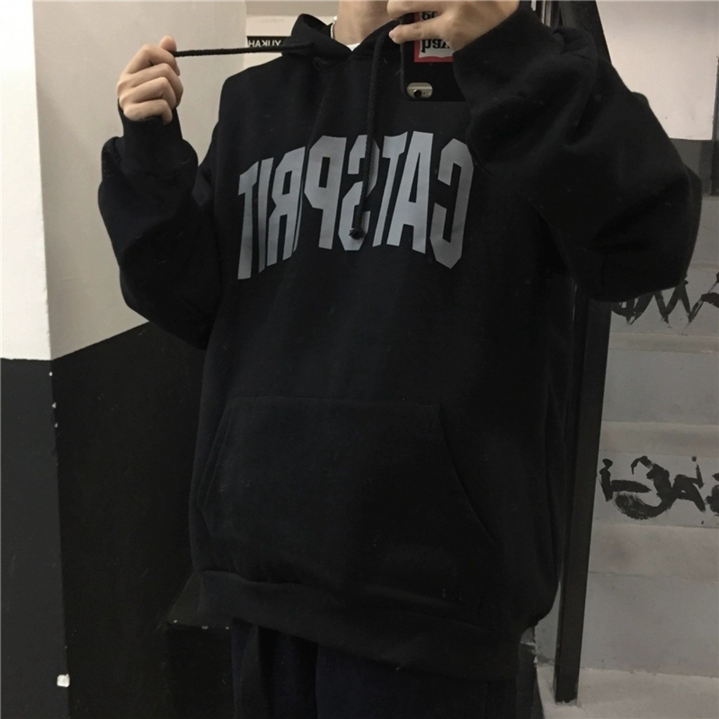 Áo Hoodie, Áo Nỉ Bông Cotton In Chữ CASPIRIT 2 Màu Forrm Rộng Unisex Phong Cách Hàn Quốc Hot 2021 | BigBuy360 - bigbuy360.vn