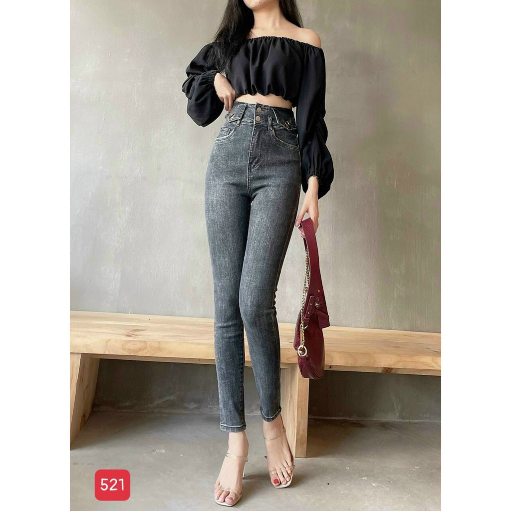 (Mẫu HOT) Quần jean nữ lưng cao mẫu LC50