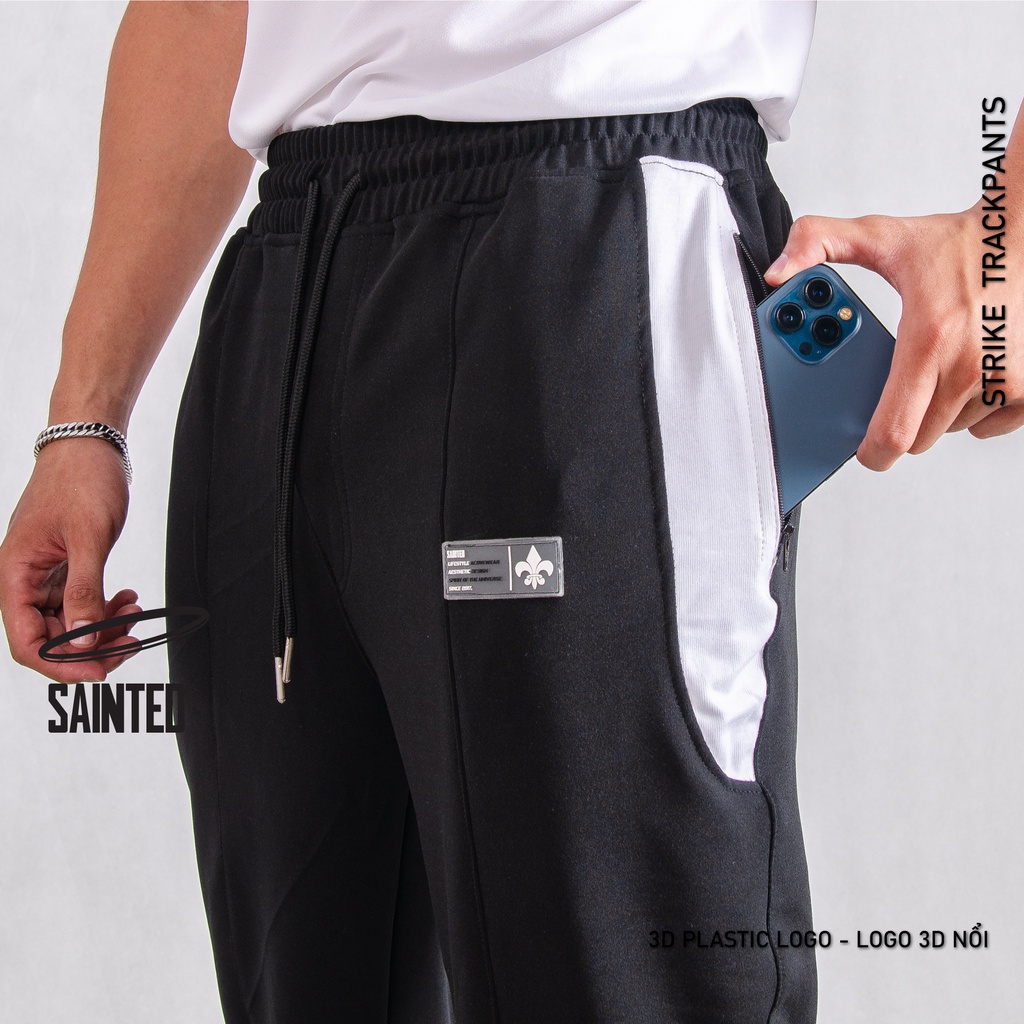 Quần dài nam tập gym chơi thể thao form basic ống suông Strike trackpants - SAINTED