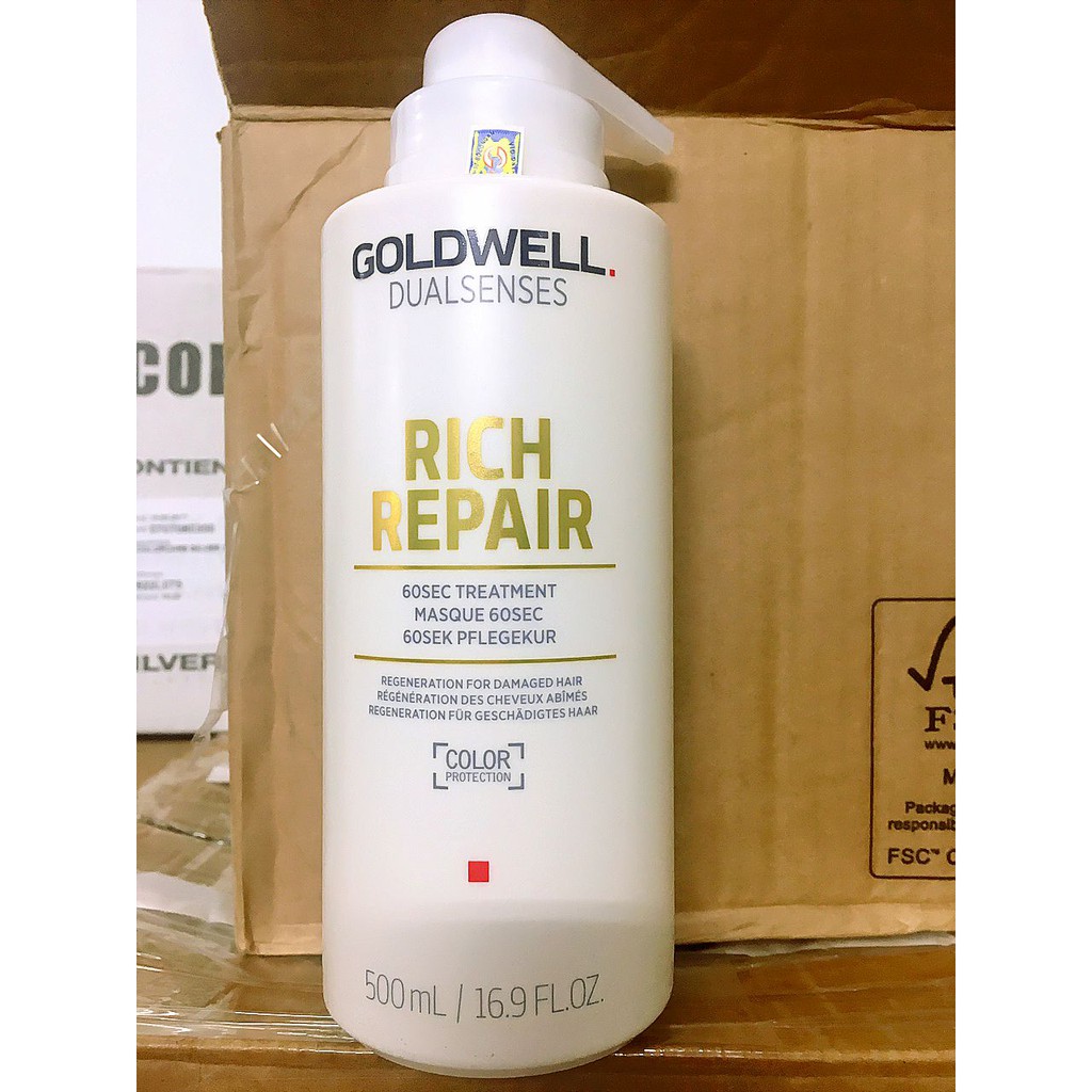 Dầu Hấp Ủ Phục Hồi Hư Tổn 60s Goldwell Dualsenses Rich Repair 500ml