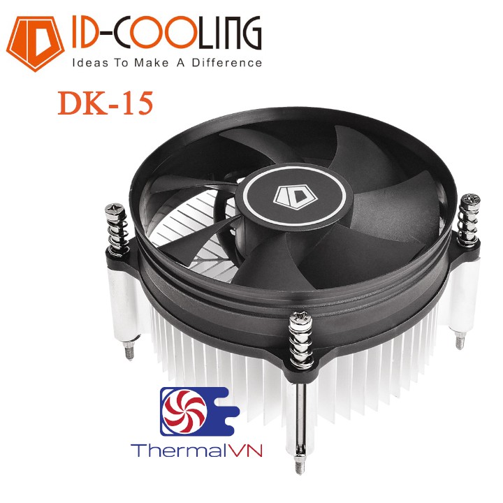 Quạt tản nhiệt cpu ID-Cooling DK-15 - socket 115x, sức gió lớn 42.35CFM, quay êm 2000 vòng