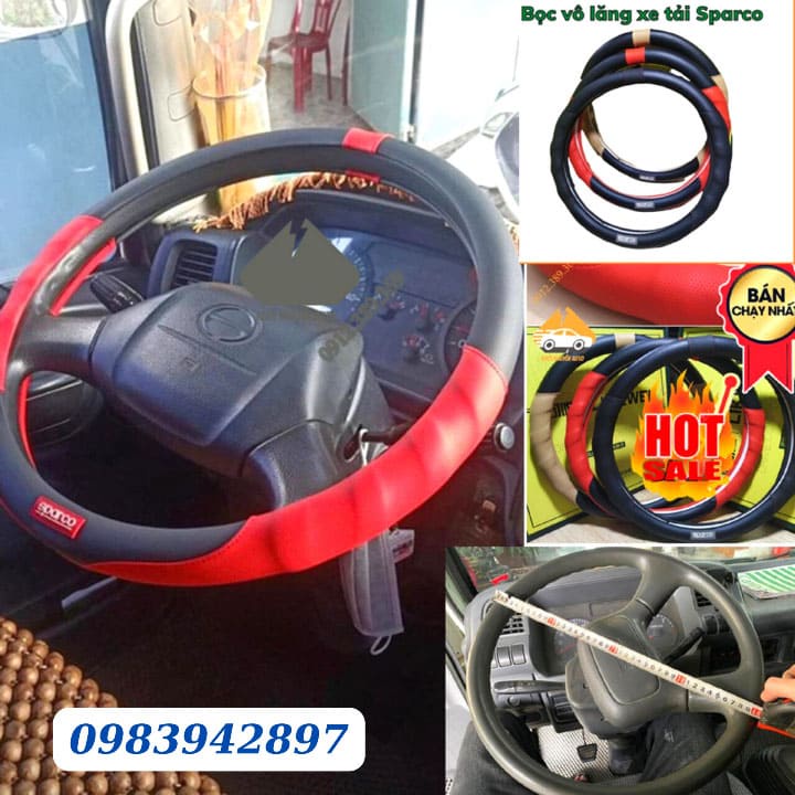 Bọc vô lăng xe Tải KIA K200, KIA 250, KIA Bongo Van Dongben  Đủ Mẫu | Bọc vô lăng ô tô tải cao cấp Sparco