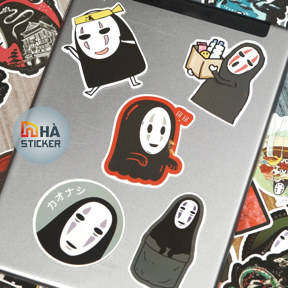 [Set 50 Cái] Sticker in hình vô diện dễ thương dán trang trí laptop, mũ nón bảo hiểm, vali, xe ga, ván trượt - MP.012