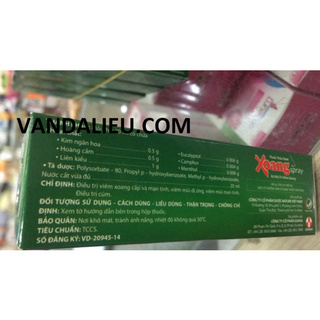 THẢO DƯỢC XOANGSPRAY 20ML - XỊT MŨI TR VIÊM MŨI XOANG