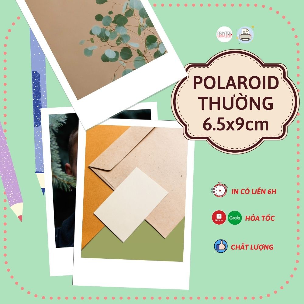 3 ảnh pola 6.5x9.5cm không cán, tự cắt in theo yêu cầu