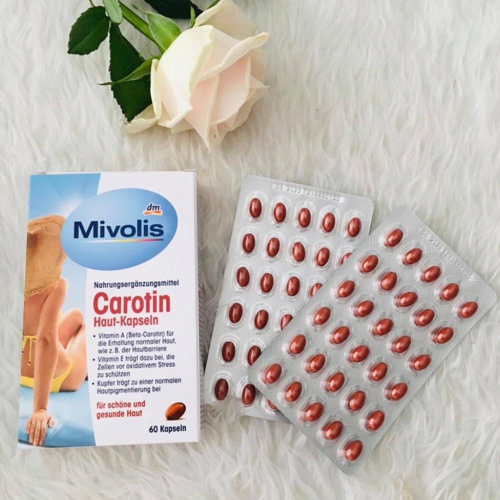 Viên chống nắng Mivolis Carotin 60v- Nhập khẩu Đức - Shop Mecici