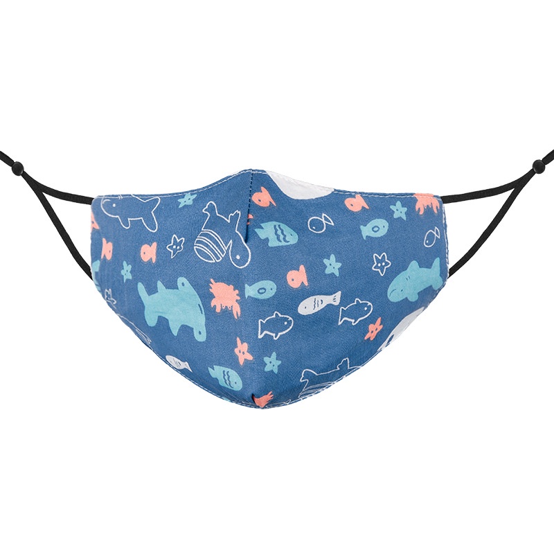 Khẩu Trang cotton Ba Lớp Chống Bụi In Họa Tiết Hoạt Hình Có Thể Giặt Và Tái Sử Dụng