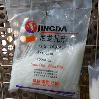 Túi dây thít, lạt nhựa 1000 cái 3x100mm jingda