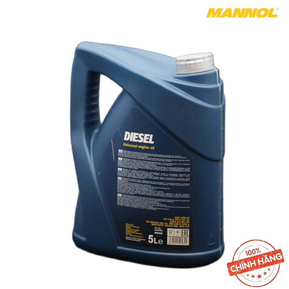 [Cao Cấp] Nhớt MANNOL 7402 Diesel 15W-40 CH-4CF-4/SL -  5L Hàng Đức Chính Hãng – VTMART- Nhập khẩu từ Đức