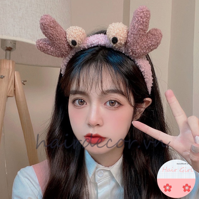 Băng đô rửa mặt bằng lông nhung kiểu tùy chọn cho nữ