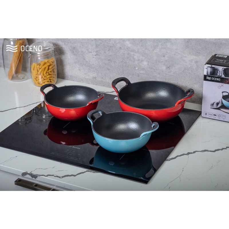Chảo gang OCENO sâu lòng sz 20cm, 25cm