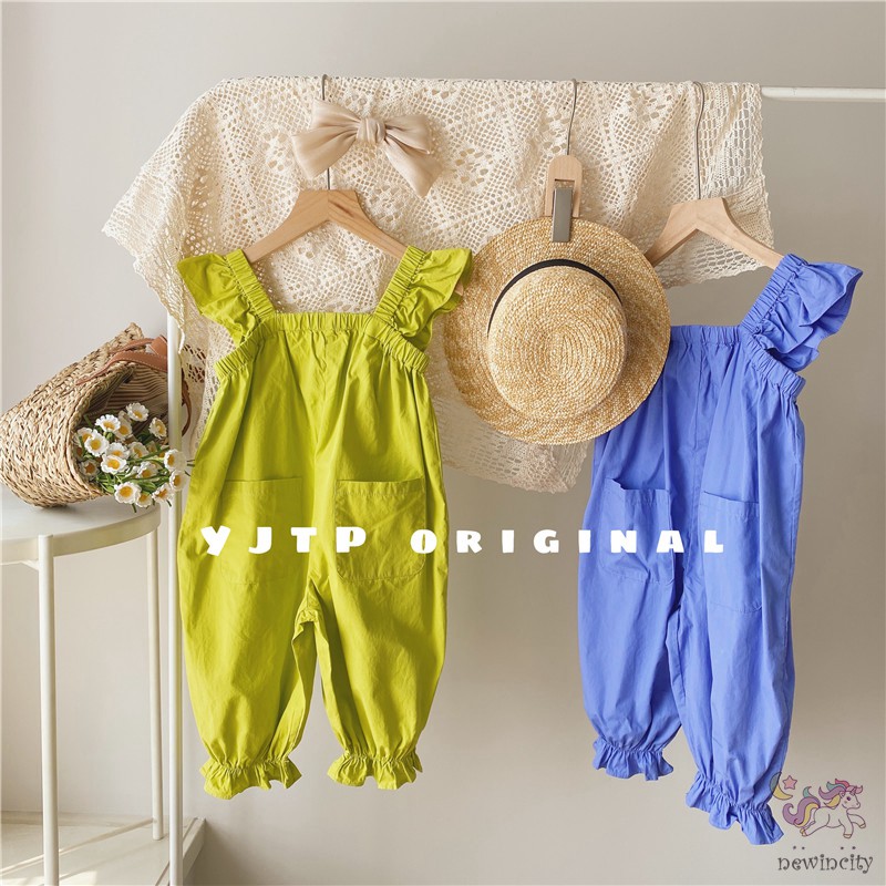 Áo Liền Quần Sát Nách Phong Cách Hàn Quốc Cho Bé Gái