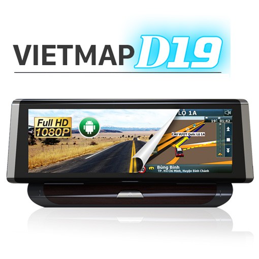 Camera hành trình Vietmap D19 Màn hình dẫn đường tapplo kết hợp ghi hình Trợ lý lái xe đa năng Tặng kèm thẻ nhớ tùy chọn