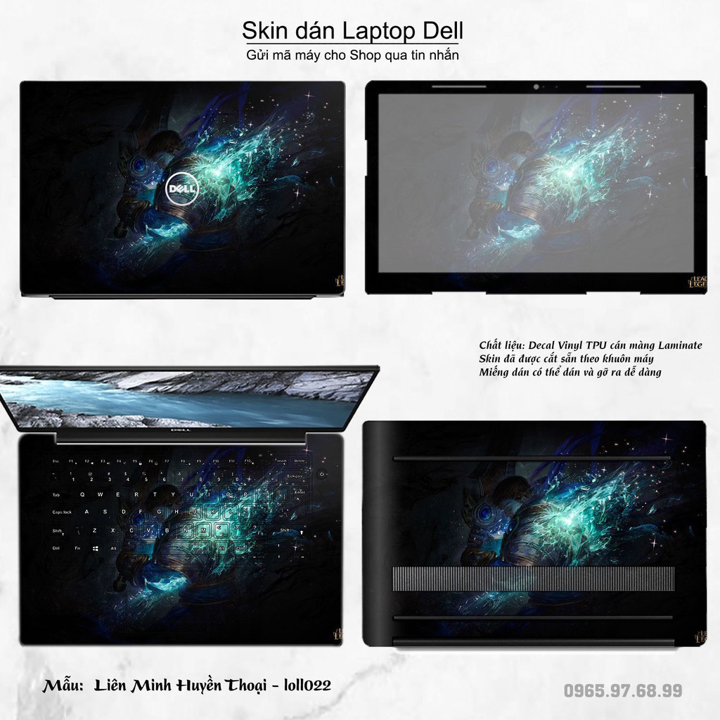 Skin dán Laptop Dell in hình Liên Minh Huyền Thoại nhiều mẫu 2 (inbox mã máy cho Shop)